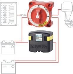 Blue Sea Systems Switch Battery m-Series Dual Circuit Plus Red Blue Sea Systems Switch Battery m-Series Dual Circuit Plus Red – Bild 3