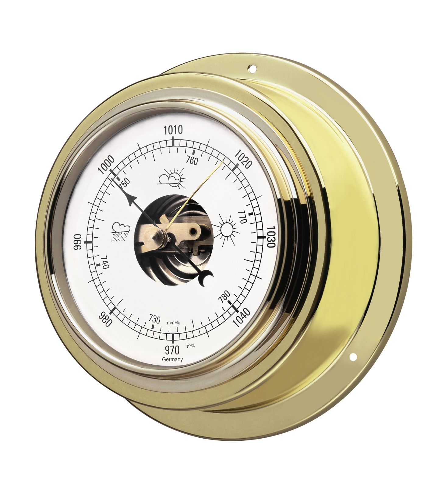Hygrometer Maritim Ms poliert Skala 95mm, 140x56mm Hygrometer Maritim Ms poliert Skala 95mm, 140x56mm