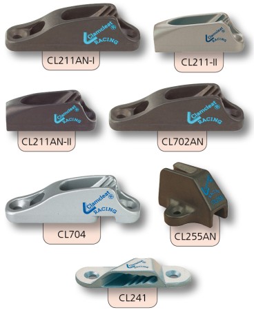 CLAMCLEAT Racing Junior Mk1 für Seil 3-6mm Alu verchromt CLAMCLEAT Racing Junior Mk1 für Seil 3-6mm Alu verchromt