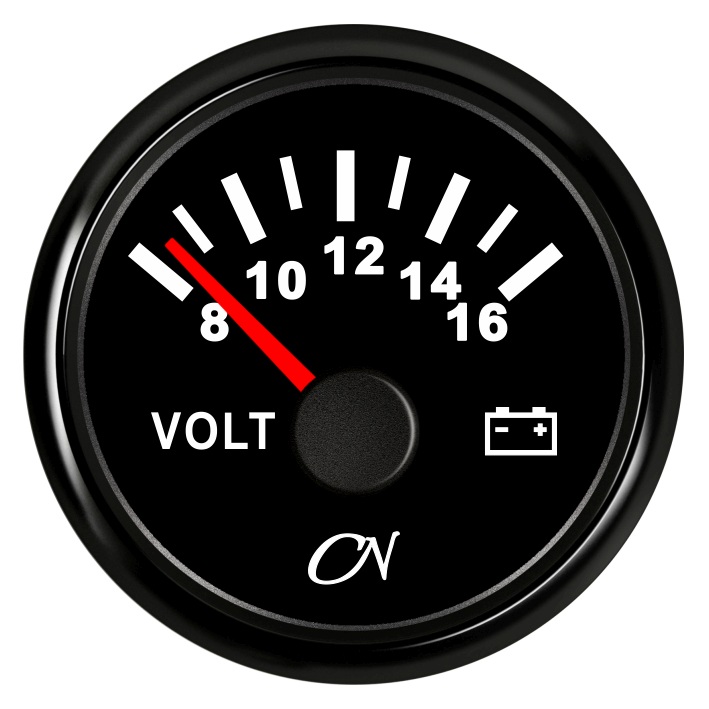 CN-Instrument Voltmeter 24V schwarz/chrom CN-Instrument Voltmeter 24V schwarz/chrom