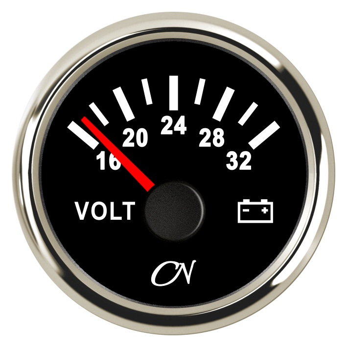 CN-Instrument Voltmeter 12V schwarz/chrom CN-Instrument Voltmeter 12V schwarz/chrom