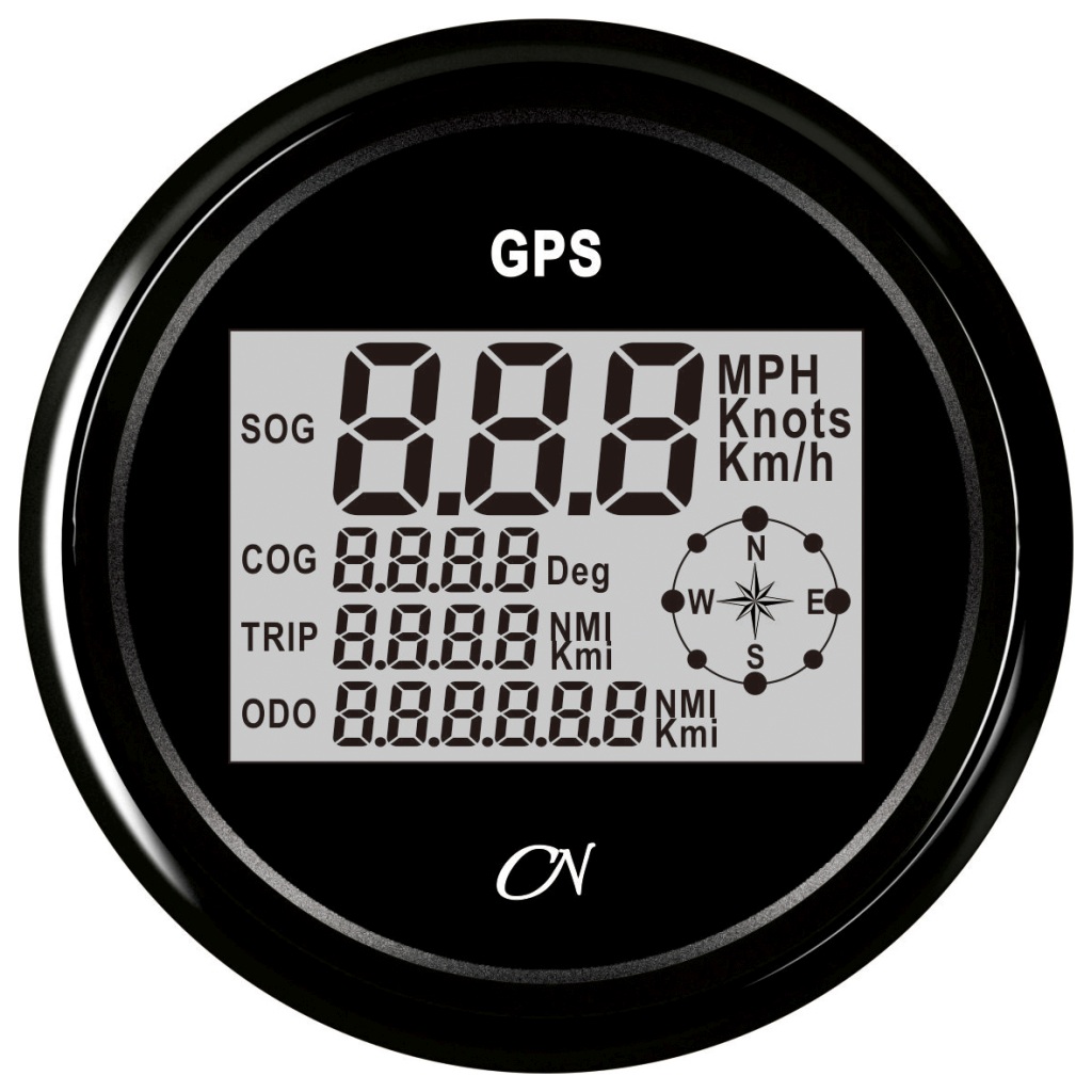 GPS Tacho digital + Kompass schwwarz/chrom GPS Tacho digital + Kompass schwwarz/chrom