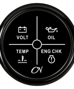 4fach Anzeige Spannung.Öldr.Temp.Check weiß/chrom 4fach Anzeige Spannung.Öldr.Temp.Check weiß/chrom