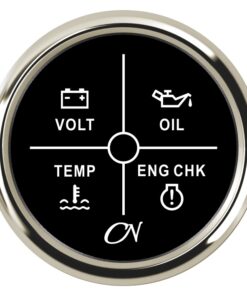4fach Anzeige Spannung.Öldr.Temp.Check weiß/chrom 4fach Anzeige Spannung.Öldr.Temp.Check weiß/chrom