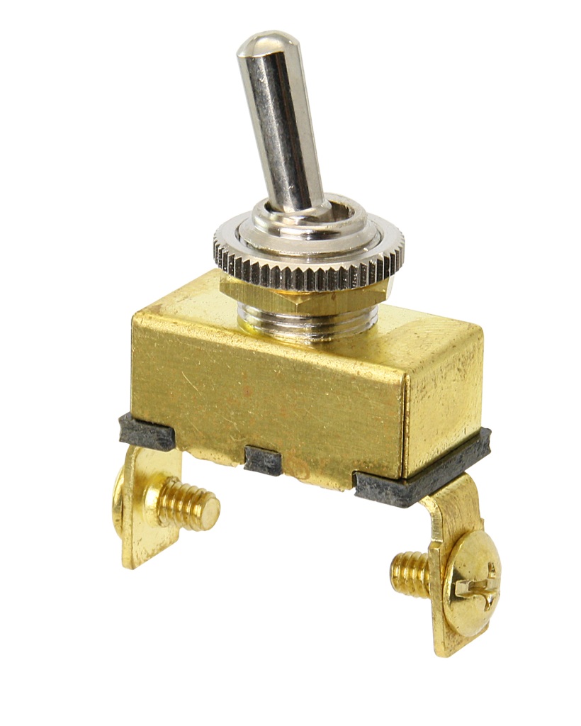 Kippschalter Messing <auch f. Schalttafeln> Kippschalter Messing