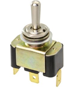 Kippschalter Messing verchromt 2-polig an/aus Kippschalter Messing verchromt 2-polig an/aus