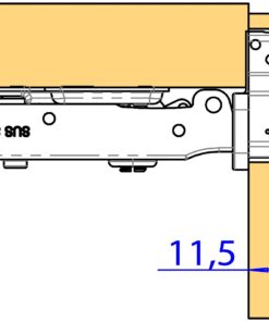 Topfband AISI304 mit Dämpfung und Gegenplatte