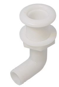 Borddurchbruch Acetal 1 1/2" mit Edelstahlkappe Borddurchbruch Acetal 1 1/2" mit Edelstahlkappe