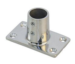 Relinganschweißfuß rechteckig AISI316 60° für 25mm