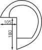 BUMPER Stegfender 885x270x270mm weiß BUMPER Stegfender 885x270x270mm weiß