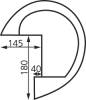 BUMPER Stegfender 885x270x270mm weiß BUMPER Stegfender 885x270x270mm weiß