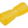 V-Kielrolle aus schwarzem Gummi mit Buchse