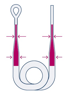 GLEISTEIN OptiRace PES beids. verjüngt 6,5/9/6,5mm 7m rosa/silber GLEISTEIN OptiRace PES beids. verjüngt 6,5/9/6,5mm 7m rosa/silber