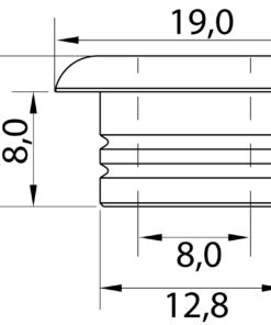 Decksdurchführung 8mm Aluminium Violett