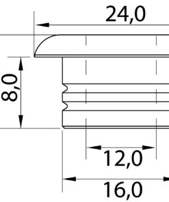 Decksdurchführung 8mm Aluminium Violett