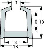 Sprayhood Kasten-Kederschiene weiß 5m Sprayhood Kasten-Kederschiene weiß 5m