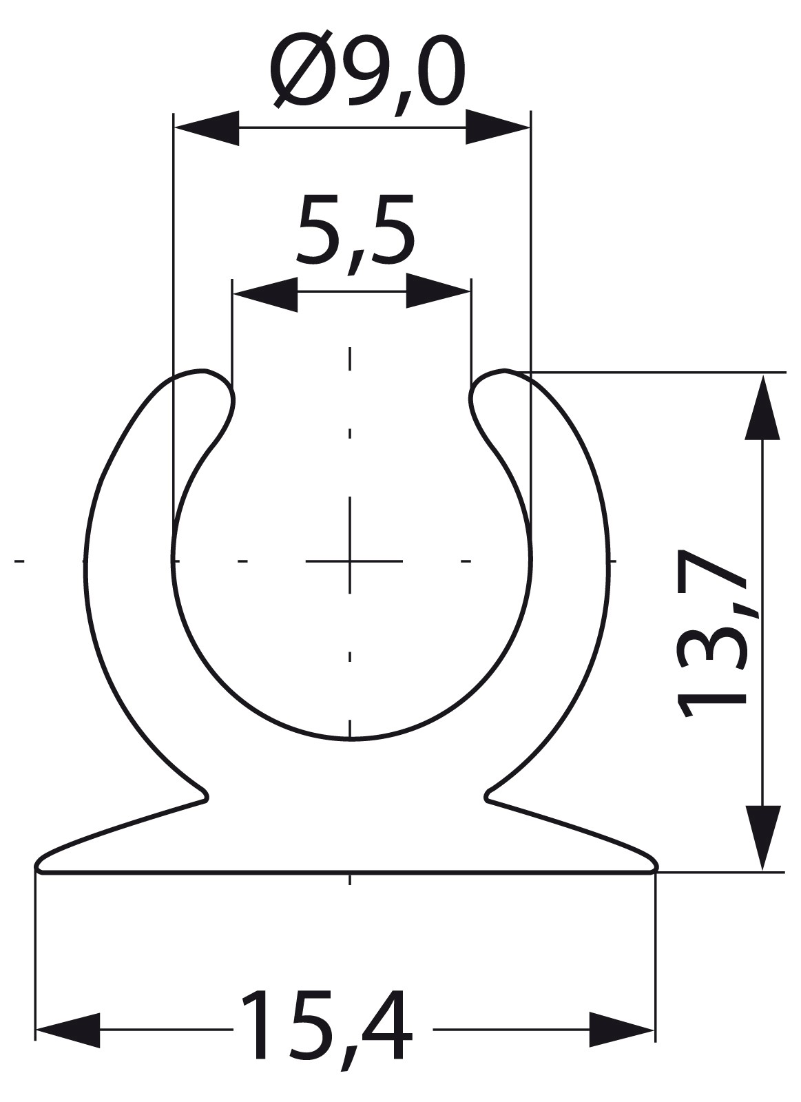Verbinder lang schwarz mit Einfädler für HD23509 Verbinder lang schwarz mit Einfädler für HD23509
