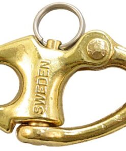 Schnappschäkel Messing festes Auge 40mm Schnappschäkel Messing festes Auge 40mm