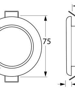 HELLA Apelo Deckenleuchte EuroLED75, rund weiß Kunststoff 12V RGB/W
