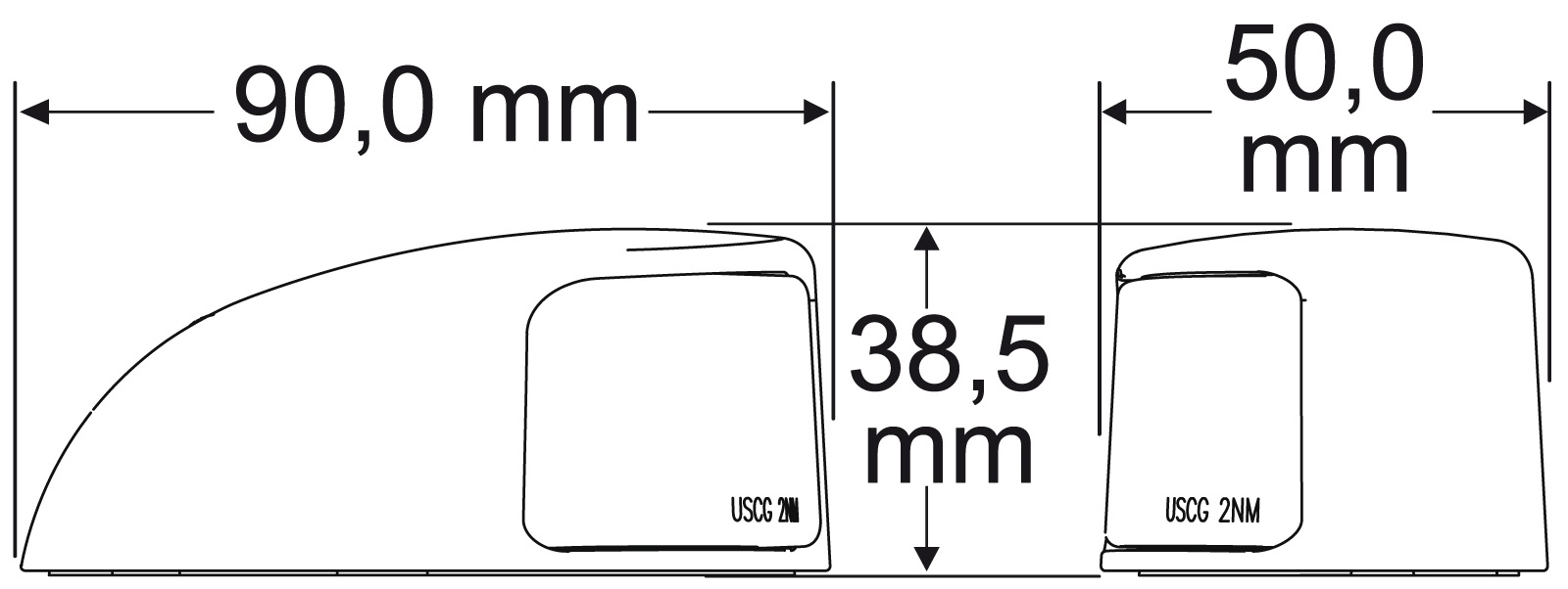 HELLA Positionsleuchte NaviLED Deck Mount Backb/Steuerb, 0,5m weiß Paar HELLA Positionsleuchte NaviLED Deck Mount Backb/Steuerb, 0,5m weiß Paar