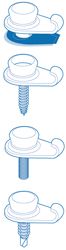 Q-stud (C) AISI 316 + DIN7982 A4 VP=100 St. Q-stud (C) AISI 316 + DIN7982 A4 VP=100 St.