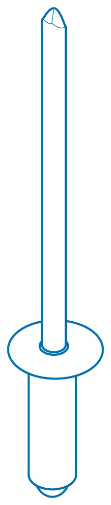 Q-stud (C) AISI 316 + DIN7982 A4 VP=100 St. Q-stud (C) AISI 316 + DIN7982 A4 VP=100 St.