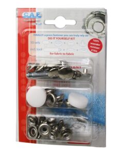 CAF316 SB-Pack Druckknöpfe Edelst.Set m.Stoffunter CAF316 SB-Pack Druckknöpfe Edelst.Set m.Stoffunter