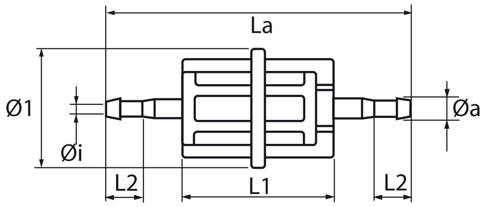 Klarsicht- Inline Treibstofffilter Klarsicht- Inline Treibstofffilter