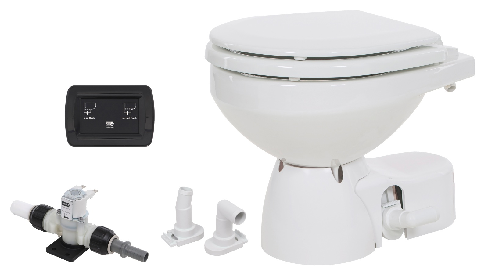 JABSCO Auslassanschluss-Set, 90° für Toiletten Quiet Flush E2 JABSCO Auslassanschluss-Set, 90° für Toiletten Quiet Flush E2