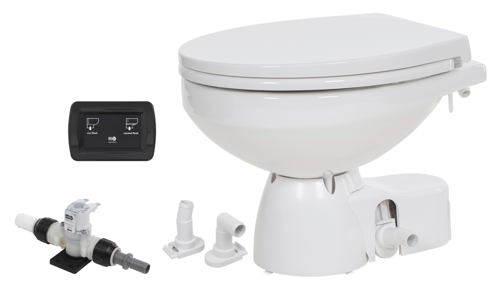 JABSCO Auslassanschluss-Set, 90° für Toiletten Quiet Flush E2 JABSCO Auslassanschluss-Set, 90° für Toiletten Quiet Flush E2