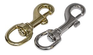 Edelstahl-Schnapphaken;Wirbel;großes Auge; L:85mm Edelstahl-Schnapphaken;Wirbel;großes Auge; L:85mm