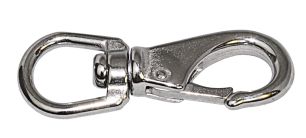 Schnapphaken Edelstahl 120mm, großes Auge Schnapphaken Edelstahl 120mm, großes Auge