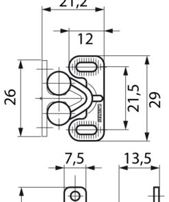 Rollenschnäpper RC6900 weiß PE/POM Rollenschnäpper RC6900 weiß PE/POM