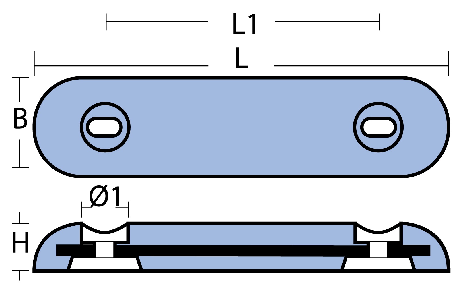 Stabanode Mg 320x65x33mm für Fairline Stabanode Mg 320x65x33mm für Fairline