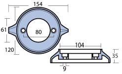 Anode Zink Ring Volvo 280/290 Anode Zink Ring Volvo 280/290