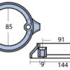 Magnesium Anode Ring Volvo Duo Prop 290