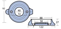 Anode Zink Ring Volvo Saildrive 120 ca. 472g Anode Zink Ring Volvo Saildrive 120 ca. 472g