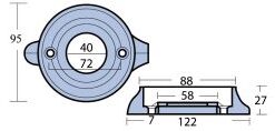 Magnesium Anode Ring Volvo Saildrive 120 Magnesium Anode Ring Volvo Saildrive 120