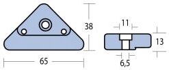 Magnesium Anode Triangle Volvo Duo Prop 290 Magnesium Anode Triangle Volvo Duo Prop 290