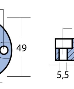 Trimmzylinder-Anode Alu 49x14mm für Alpha I Mk1 and Mk2 Trimmzylinder-Anode Alu 49x14mm für Alpha I Mk1 and Mk2