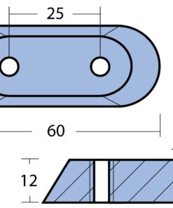 Stabanode Alu 60x23x12mm für Johnson/Evinrude 2-150PS Spiegelbeschlag Stabanode Alu 60x23x12mm für Johnson/Evinrude 2-150PS Spiegelbeschlag