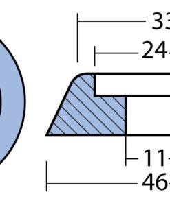 Telleranode Zn 45mm, Bohrung 11mm für Lewmar Seitenstrahlruder Telleranode Zn 45mm, Bohrung 11mm für Lewmar Seitenstrahlruder