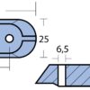 Motoranode Mg 63x25x14mm für Yamaha 4-15PS (bis 1989)