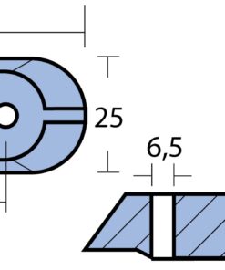 Motoranode Zn 63x25x14mm für Yamaha 4-15PS (bis 1989) Motoranode Zn 63x25x14mm für Yamaha 4-15PS (bis 1989)