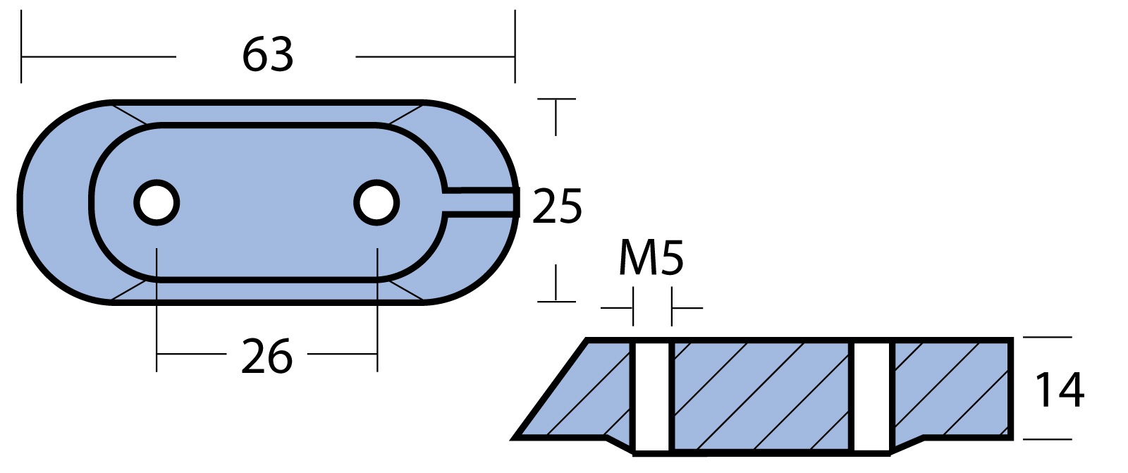 Motoranode Mg 63x25x14mm für Yamaha 8-300PS (ab 1989) Getriebegehäuse Motoranode Mg 63x25x14mm für Yamaha 8-300PS (ab 1989) Getriebegehäuse