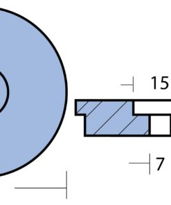Scheibenanode Zn 49mm, Bohrung 7mm für Suzuki 9,9/15PS Scheibenanode Zn 49mm, Bohrung 7mm für Suzuki 9,9/15PS