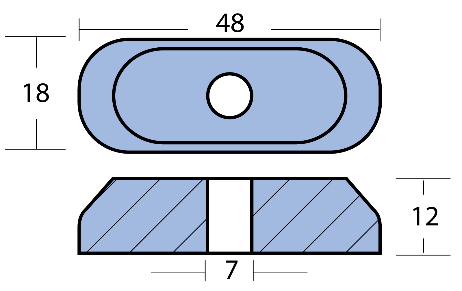 Plattenanode Zn 48x18x12mm für Suzuki 2-5PS (1986-2002) Plattenanode Zn 48x18x12mm für Suzuki 2-5PS (1986-2002)