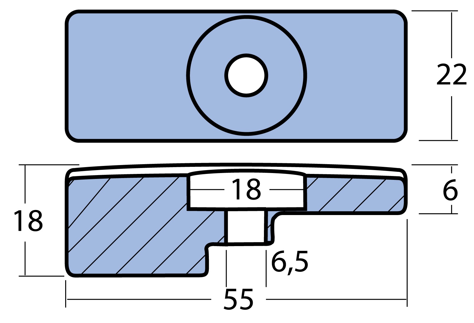 Plattenanode Alu 56x22x18mm für Suzuki DF 60-140 (1998-2006) Plattenanode Alu 56x22x18mm für Suzuki DF 60-140 (1998-2006)