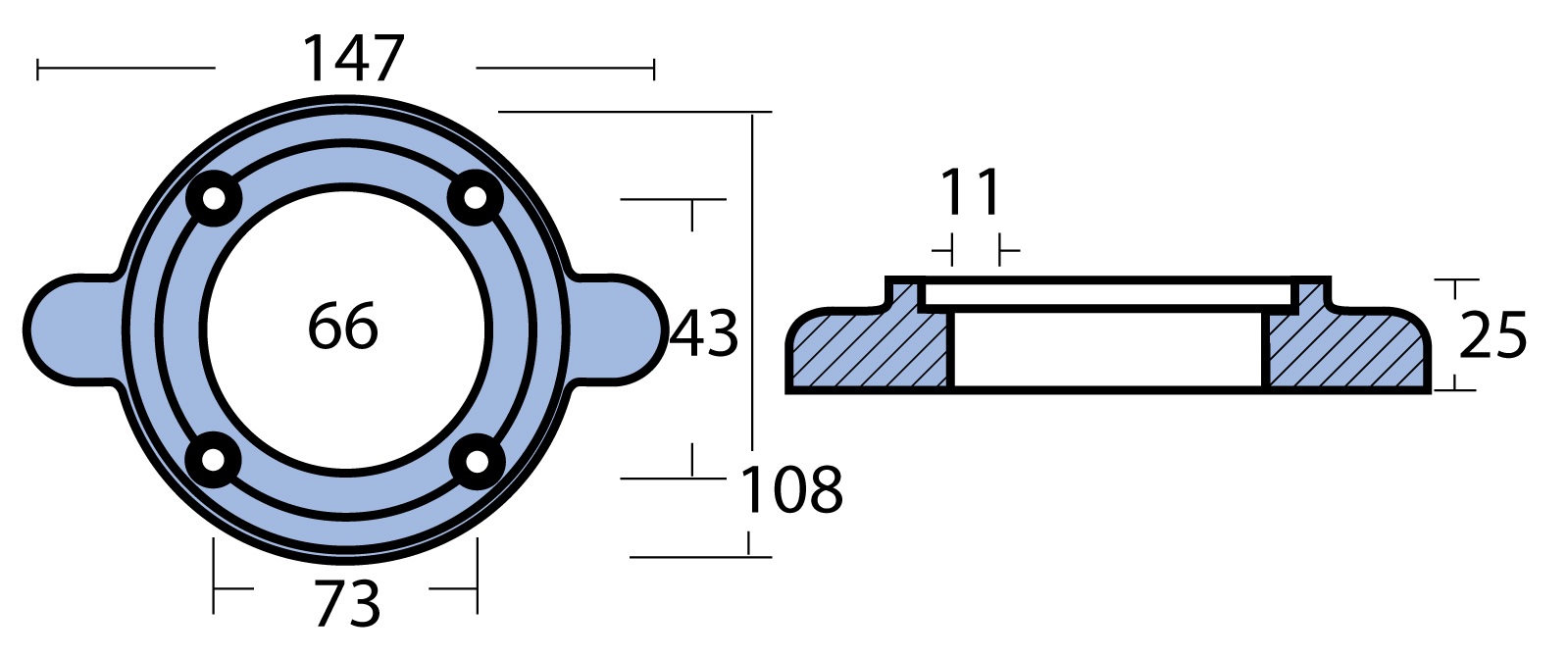 Ringanode Zn für Yanmar Saildrive 20/25/30/31/40/50/60 Ringanode Zn für Yanmar Saildrive 20/25/30/31/40/50/60