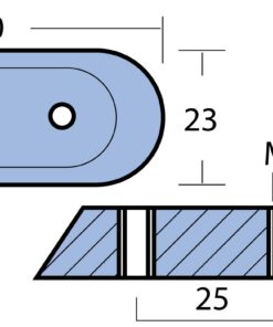 Stabanode Alu 60x23x12mm für Honda BF 2-100PS (bis 1997) Stabanode Alu 60x23x12mm für Honda BF 2-100PS (bis 1997)
